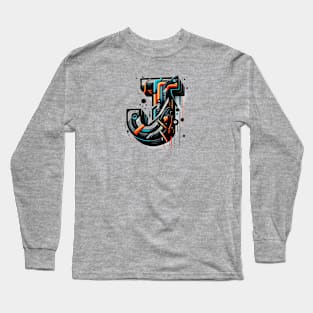 Letter J design graffity style Long Sleeve T-Shirt